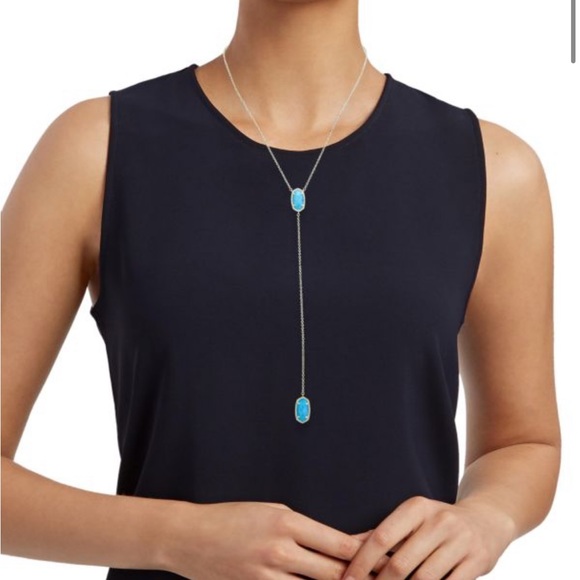 Kendra Scott Ellison Y Necklace in Bright Silver - Picture 3 of 7